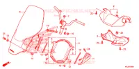 GUIDON   CARENAGE pour Honda S WING 125 de 2012