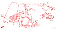 GUIDON   CARENAGE pour Honda S WING 125 de 2012