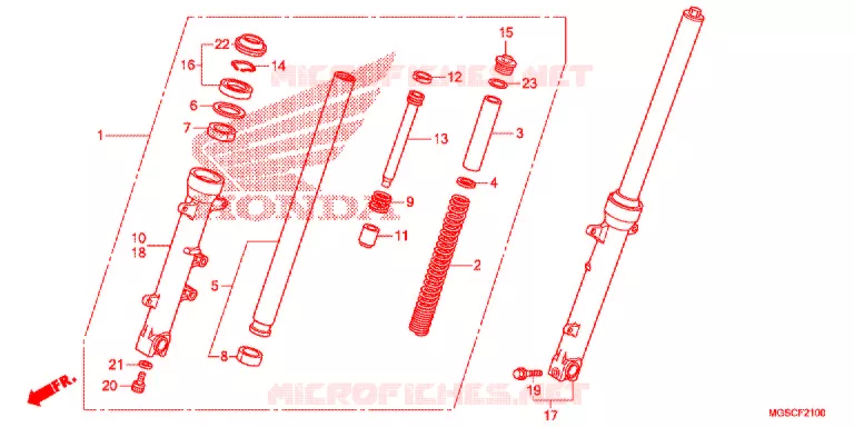 FOURCHE Honda MOTO 700 INTEGRA 2012  NC700DC