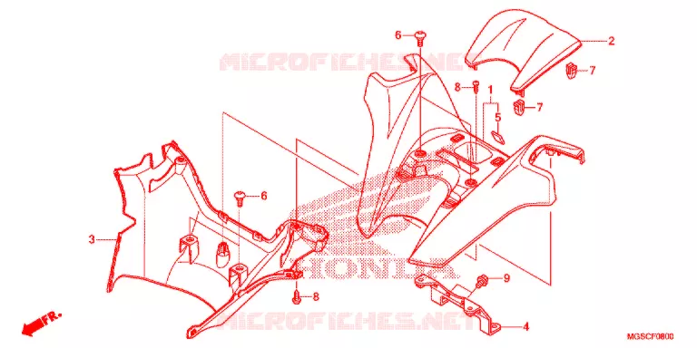 REVETEMENT DE GUIDON Honda MOTO 700 INTEGRA 2012  NC700DC
