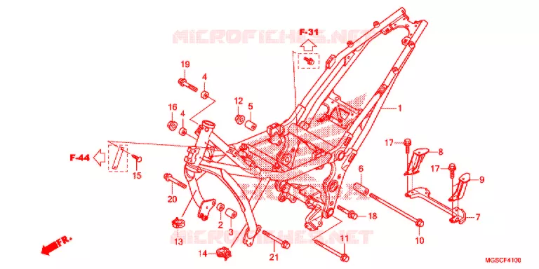 CADRE Honda MOTO 700 INTEGRA 2012  NC700DC