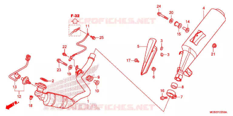 SILENCIEUX D'ECHAPPEMENT Honda MOTO 700 NC 2012  NC700SC