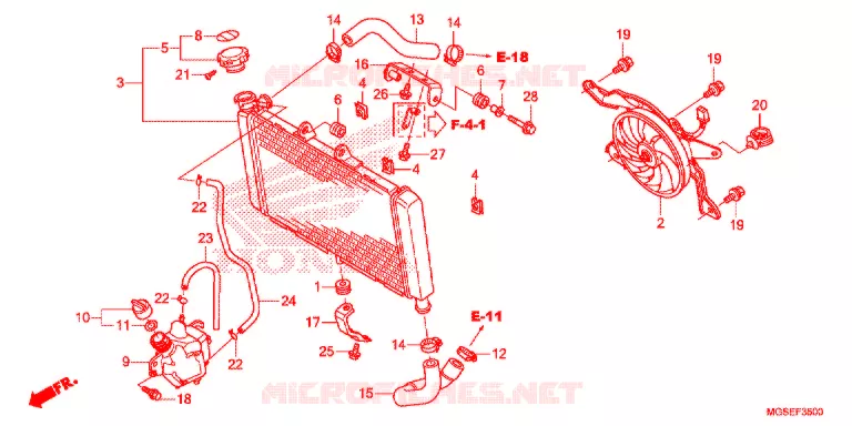 RADIATEUR Honda MOTO 700 NC 2012  NC700SC