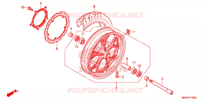 ROUE AVANT Honda MOTO 700 NC 2012  NC700SC