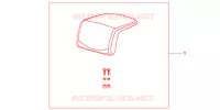 DOSSERET DE TOP CASE (TOP) pour Honda NC 700 X ABS DCT de 2012