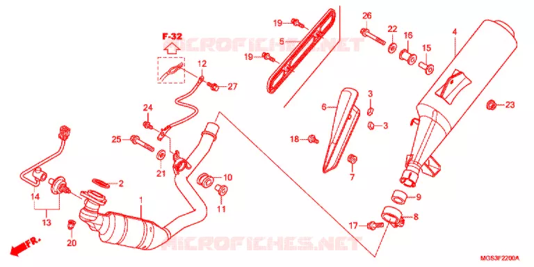 SILENCIEUX D'ECHAPPEMENT Honda MOTO 700 NC 2012  NC700XDC