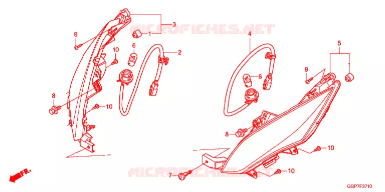 CLIGNOTANT AVANT Honda SCOOTER 50 VISION 2012  NSC50WHC