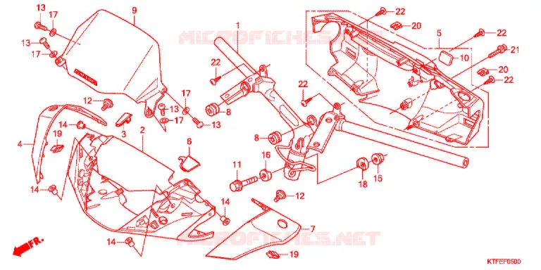GUIDON - CARENAGE Honda SCOOTER 125 SH 2012  SH125C