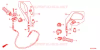 COMMODO   CABLE   RETROVISEUR pour Honda SH 125 de 2012