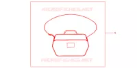 SAC INTERIEUR DE TOP CASE pour Honda SH 125 de 2012