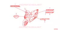 AUTOCOLLANTS pour Honda SH 125 R BLANC SPECIAL 3F de 2012