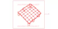 FILET BAGAGES NOIR pour Honda SH 125 R BLANC SPECIAL 3F de 2012