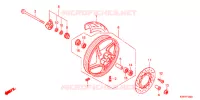 ROUE AVANT pour Honda SH 125 R BLANC SPECIAL 3F de 2012