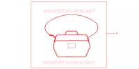 SAC INTERIEUR DE TOP CASE pour Honda SH 125 R BLANC SPECIAL 3F de 2012
