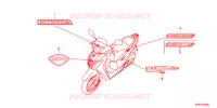 AUTOCOLLANTS pour Honda SH 125 R WHITE SPECIAL 4ED de 2012