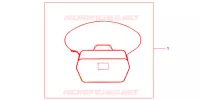SAC INTERIEUR DE TOP CASE pour Honda SH 125 R BLANC de 2012