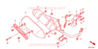 SILENCIEUX D'ECHAPPEMENT pour Honda SH 125 R BLANC de 2012