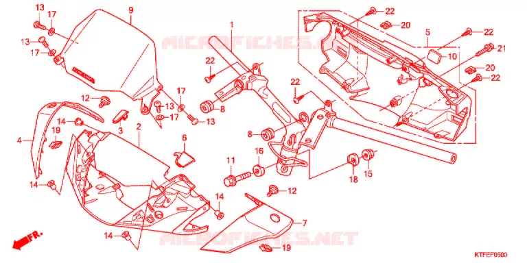 GUIDON - CARENAGE Honda SCOOTER 125 SH 2012  SH125RC