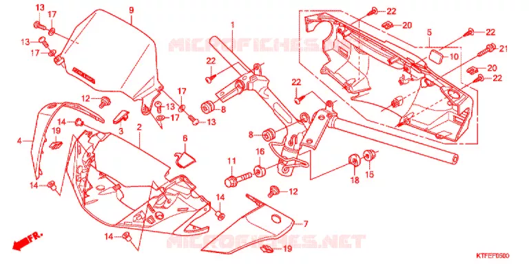 GUIDON - CARENAGE Honda SCOOTER 150 SH 2012  SH150RC