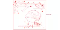 TOP CASE 35L MOONDUST SILVER MET pour Honda SH 300 ABS BRONZE de 2012