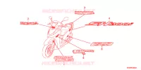 AUTOCOLLANTS pour Honda SH 300 R ABS TYPE 3ED de 2012