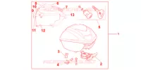 TOP CASE 35L MOONDUST SILVER MET pour Honda SH 300 de 2012