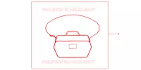 SAC INTERIEUR DE TOP CASE pour Honda SH 300 de 2012