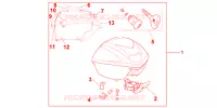 TOP CASE 35L MOONDUST SILVER MET pour Honda SH 300 de 2012