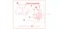 TOP CASE 45L CANDY GLORY RED pour Honda ST 1300 ABS de 2013
