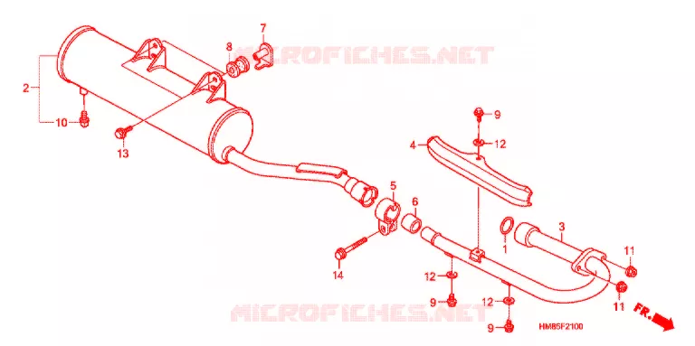 SILENCIEUX D'ECHAPPEMENT Honda ATV 250 FOURTRAX 2012  TRX250TMC