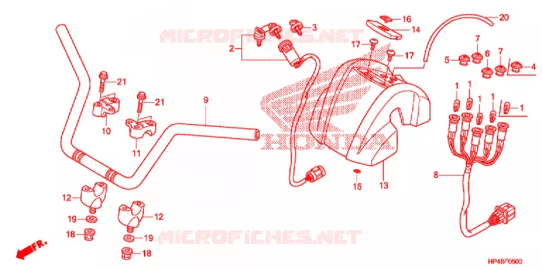 GUIDON (1) Honda ATV 420 FOURTRAX 2013  TRX420FMC