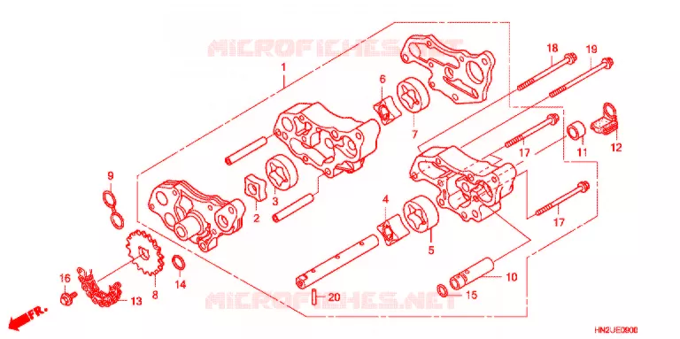 POMPE A HUILE Honda ATV 500 FOURTRAX 2012  TRX500FAC