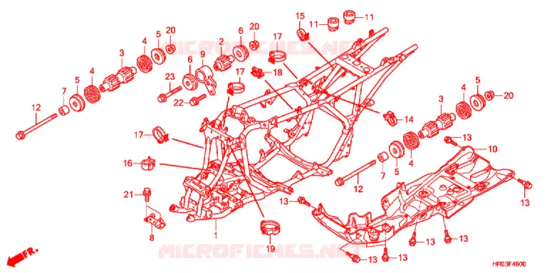 CADRE Honda ATV 500 FOURTRAX 2012  TRX500FMC