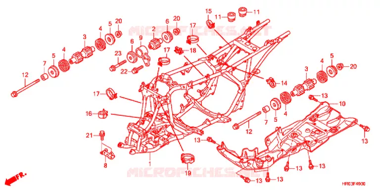 CADRE Honda ATV 500 FOURTRAX 2012  TRX500FPEC
