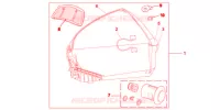 TOP CASE 45L PROMINENCE RED pour Honda VFR 1200 F de 2012