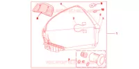 TOP CASE 45L PROMINENCE RED pour Honda VFR 1200 DCT de 2012