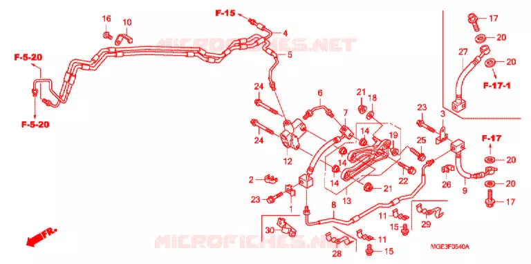 FLEXIBLE DE FREIN Honda MOTO 1200 VFR 2012  VFR1200FDC