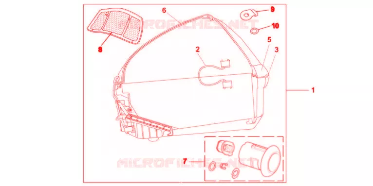 TOP CASE 45L PROMINENCE RED Honda MOTO 1200 VFR 2012  VFR1200FDC