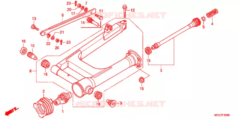 BRAS OSCILLANT (VT750C2B/C2S/CS/C/CA) Honda MOTO 750 SHADOW 2012  VT750C2BC
