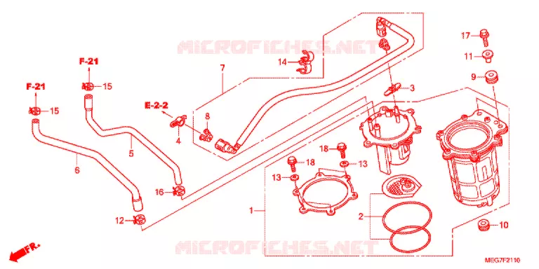 POMPE A ESSENCE (VT750C2B/C2S/CS/C/CA) Honda MOTO 750 SHADOW 2012  VT750C2BC