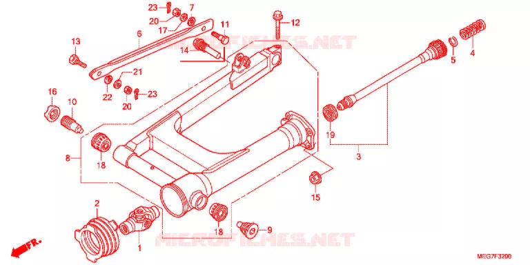 BRAS OSCILLANT (VT750C2B/C2S/CS/C/CA) Honda MOTO 750 SHADOW 2012  VT750C2BC