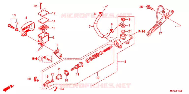 MAITRE CYLINDRE DE FREIN ARRIERE Honda MOTO 750 SHADOW 2012  VT750CSC
