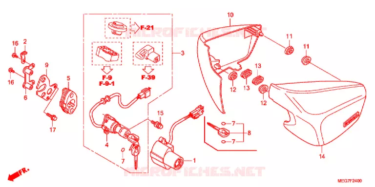COUVERCLES LATERAUX (VT750C2B/C2S/CS/C/CA) Honda MOTO 750 SHADOW 2012  VT750CSC