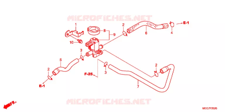 VALVE DE COMMANDE D'INJECTION D'AIR (VT750C2B/C2S/CS/C/CA) Honda MOTO 750 SHADOW 2012  VT750CSC
