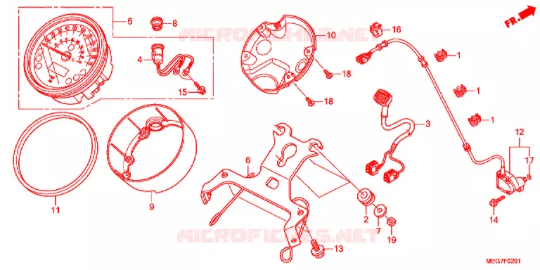 COMPTEUR (VT750S) Honda MOTO 750 VT 2013  VT750SC
