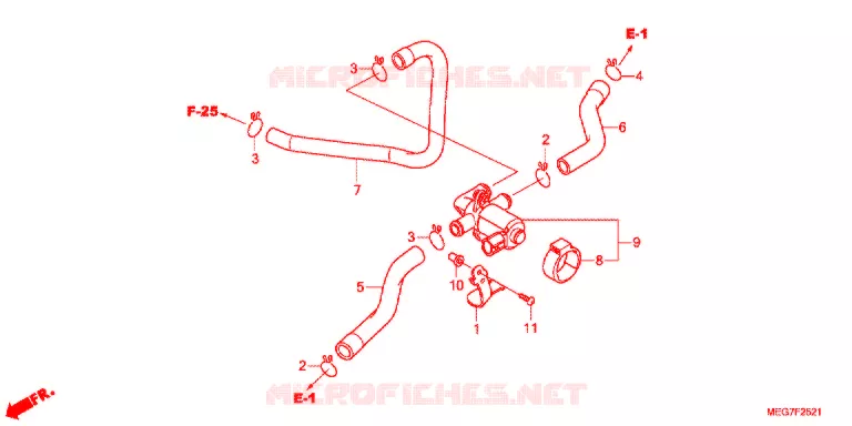 VALVE DE COMMANDE D'INJECTION D'AIR (VT750S) Honda MOTO 750 VT 2013  VT750SC