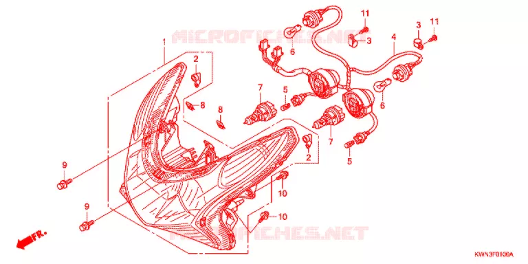 PHARE Honda SCOOTER 125 PCX 2013  WW125EX2C