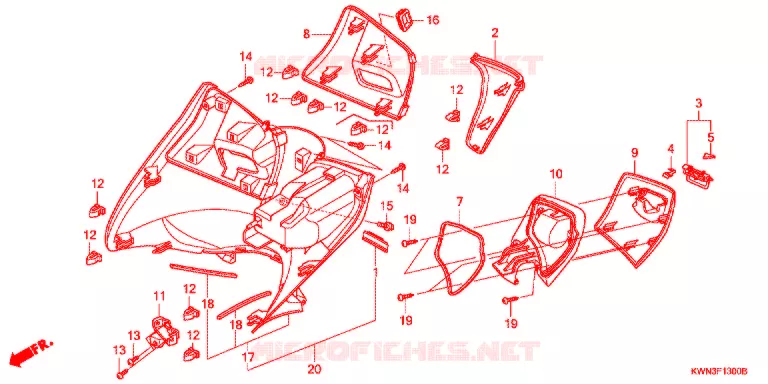 PROTEGE JAMBES Honda SCOOTER 125 PCX 2013  WW125EX2C