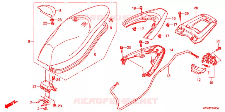 SELLE Honda SCOOTER 125 PCX 2012  WW125EX2C