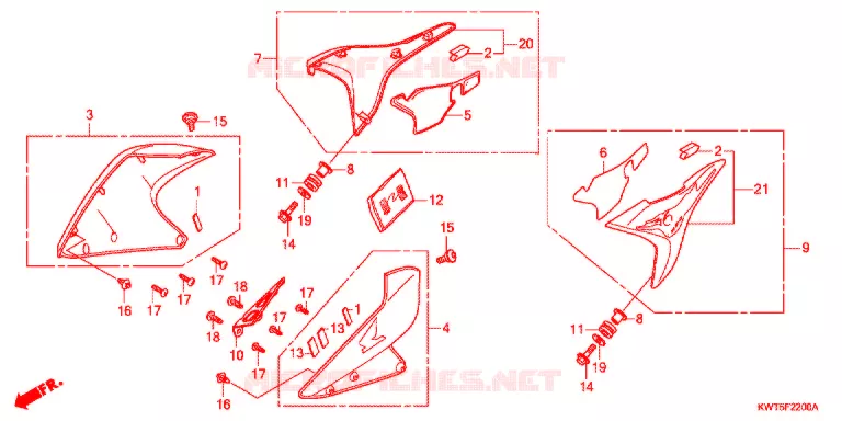 OUIES DE RADIATEUR Honda MOTO 300 XR 2012  XRE300AC